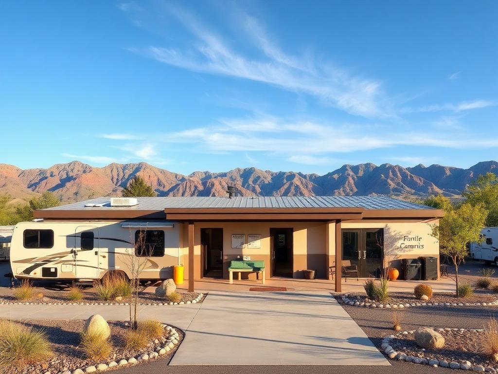 Modern campground amenities and facilities